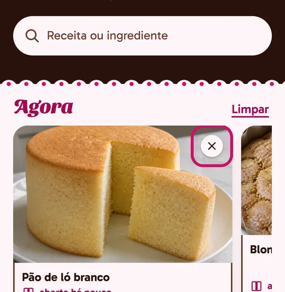 Tela do app: O × de cada receita do Agora